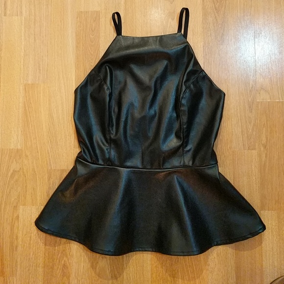 Charlotte Russe Tops - 🔥Faux Leather Top🔥